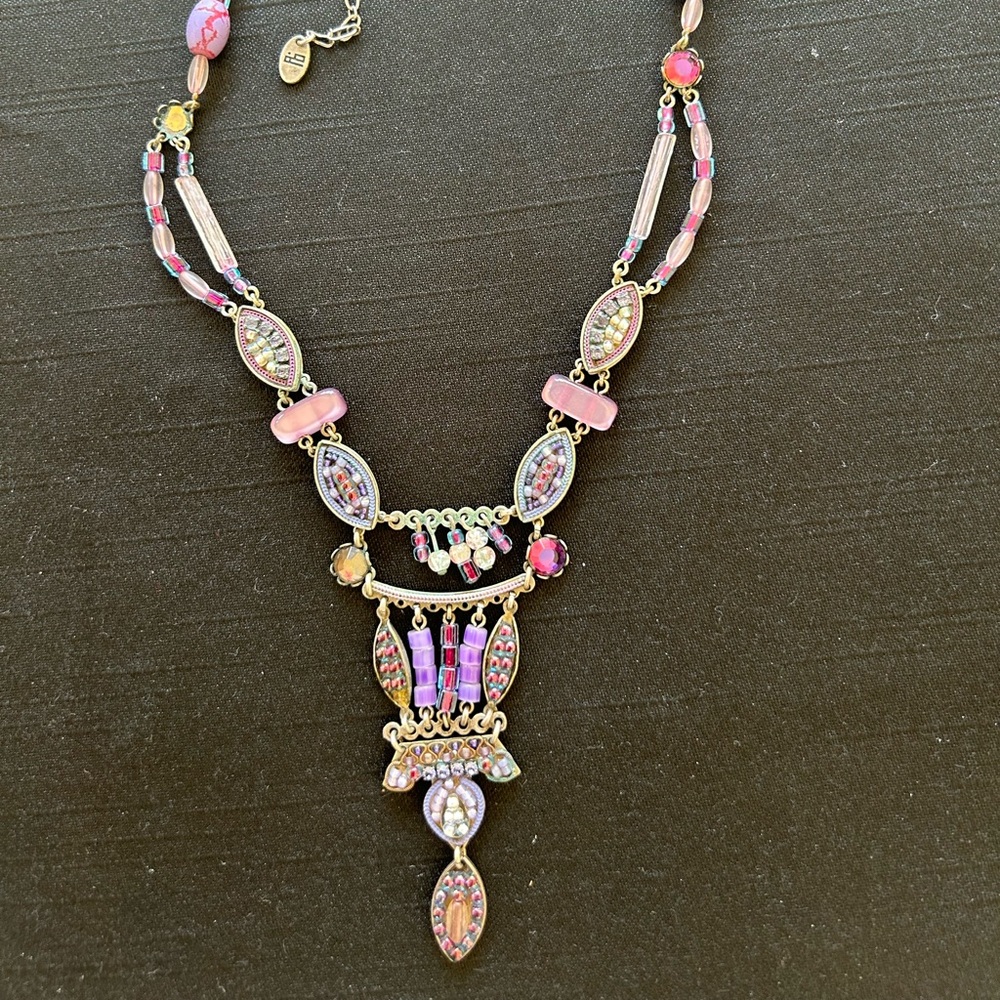 AYALA BAR Vintage Dangle Lavender Necklace